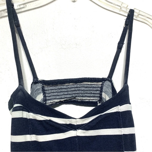 Aeropostale Open Back Stretch Blue & White Tank Top Skater Dress size XS - Picture 3 of 8